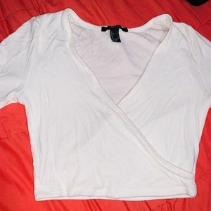 v neck crop top